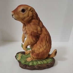 VTG porcelain prarie dog grass in paw  Royal Crown Japan J. BYRON 6.25" rare‎